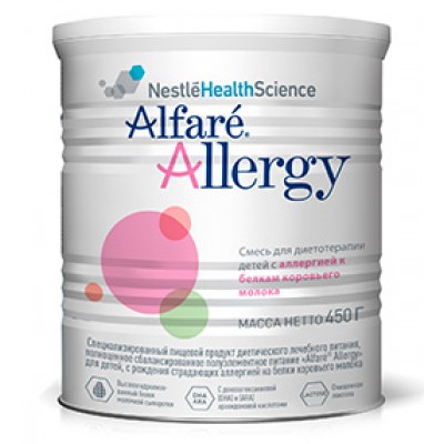 Специализированное питание Nestle Alfare Allergy с рождения 450 г