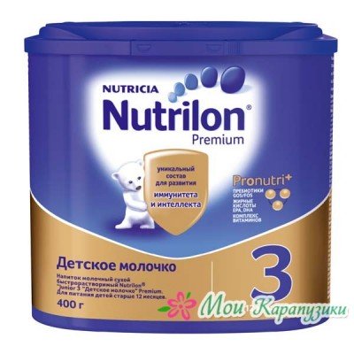 Нутрилон Джуниор 3 - детское молочко PronutriPlus, 12 мес., 400/6