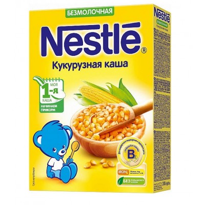 (Упак 9штх200гр) Каша Nestle безмолочная кукурузная