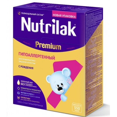 Смесь молочная Nutrilak Premium1 ГА с 0 месяцев 350 гр