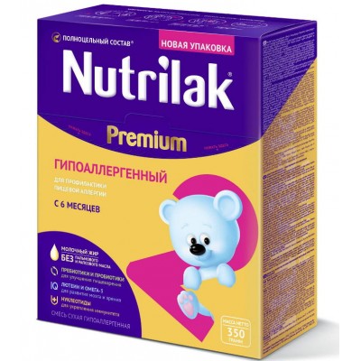 Смесь молочная Nutrilak Premium2 ГА, с 6 месяцев, 350 гр
