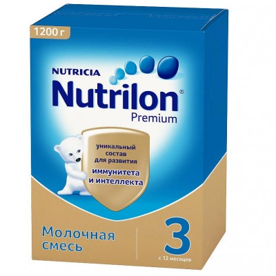 Сухая молочная смесь "Нутрилон Premium" -3, 1200 гр/ 6 уп