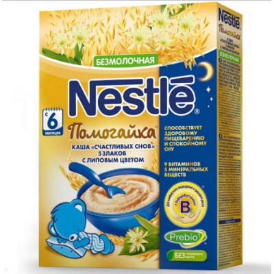 Каша Nestle Помогайка 5 злаков с липовым цветом 200 гр