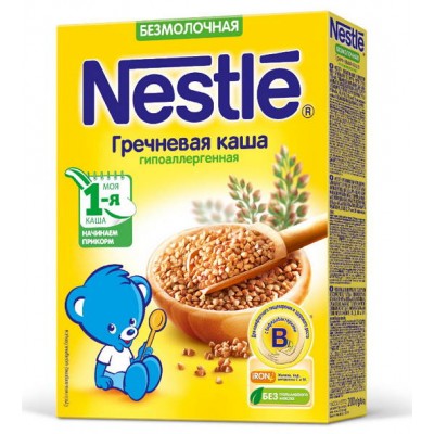 (Упак 9штх200гр) Каша Nestle гречневая  безмолочная гипоалергенная