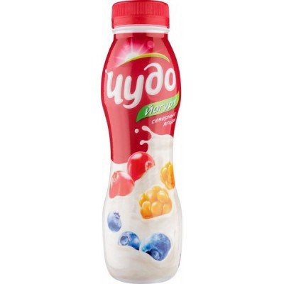 Йогурт питьевой Чудо Северные ягоды 2,4%, 270 гр