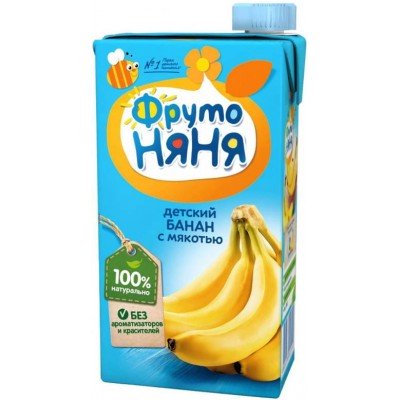 (Упак 25х0,5л) Нектар ФрутоНяня из бананов 0,5 л от 3 лет