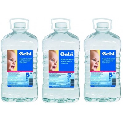Детская питьевая вода Bebi с рождения, 5л.